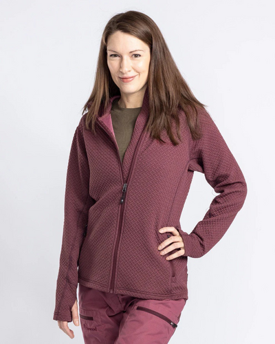 Pinewood Everyday Travel Full zip Hoodie, earth plum